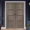 Prefinished Bespoke Shaker Oak 4P Solid Door Pair - Choose Your Colour
