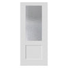 Shaker Glazed Lightly Grained Internal PVC Door Pair - Glass Options