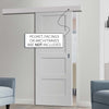 Single Sliding Door & Wall Track - Shaker 4P Door - White Primed