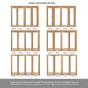 ThruEasi Room Divider - Pattern 10 Oak Frosted Glass Unfinished Double Doors with Double Sides