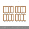 ThruEasi Room Divider - Pattern 10 Oak Frosted Glass Unfinished Double Doors with Double Sides