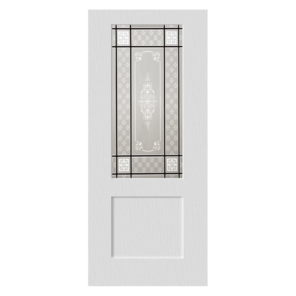 White PVC door on white background