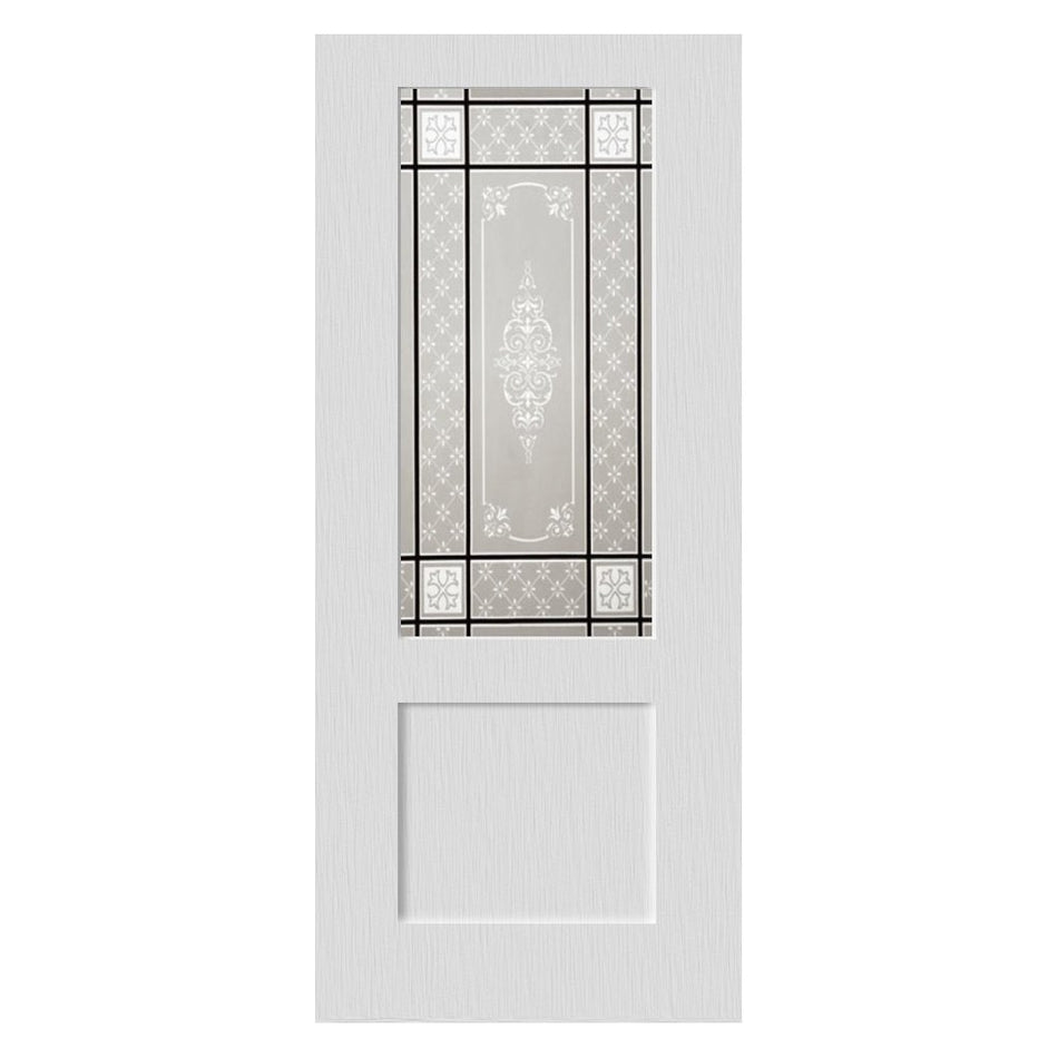 White PVC door on white background