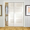 Bespoke Thruslide Shaker 4P 2 Door Wardrobe and Frame Kit - White Primed - White Primed