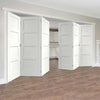 Six Folding Doors & Frame Kit - Shaker 4P 3+3 - White Primed