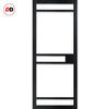 Urban Ultimate® Room Divider Sheffield 5 Pane Door Pair DD6312F - Frosted Glass with Matching Side - Colour & Size Options