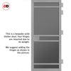 Urban Ultimate® Room Divider Sheffield 5 Pane Door Pair DD6312T - Tinted Glass with Full Glass Sides - Colour & Size Options