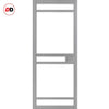 Urban Ultimate® Room Divider Sheffield 5 Pane Door Pair DD6312C with Matching Sides - Clear Glass - Colour & Height Options