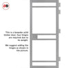 Urban Ultimate® Room Divider Sheffield 5 Pane Door Pair DD6312C with Matching Sides - Clear Glass - Colour & Height Options