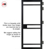 Urban Ultimate® Room Divider Sheffield 5 Pane Door Pair DD6312F - Frosted Glass with Full Glass Side - Colour & Size Options