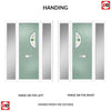 Cottage Style Shelby 1 Composite Front Door Set with Double Side Screen - Hnd Laptev Green Glass - Shown in Chartwell Green