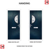 Cottage Style Shelby 1 Composite Front Door Set with Hnd Kupang Blue Glass - Shown in Blue