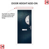 Cottage Style Shelby 1 Composite Front Door Set with Hnd Kupang Blue Glass - Shown in Blue