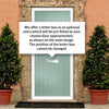 Cottage Style Shelby 1 Composite Front Door Set with Hnd Laptev Green Glass - Shown in Chartwell Green