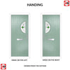 Cottage Style Shelby 1 Composite Front Door Set with Hnd Laptev Green Glass - Shown in Chartwell Green