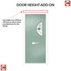 Cottage Style Shelby 1 Composite Front Door Set with Hnd Laptev Green Glass - Shown in Chartwell Green