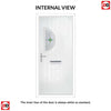 Cottage Style Shelby 1 Composite Front Door Set with Hnd Laptev Green Glass - Shown in Chartwell Green