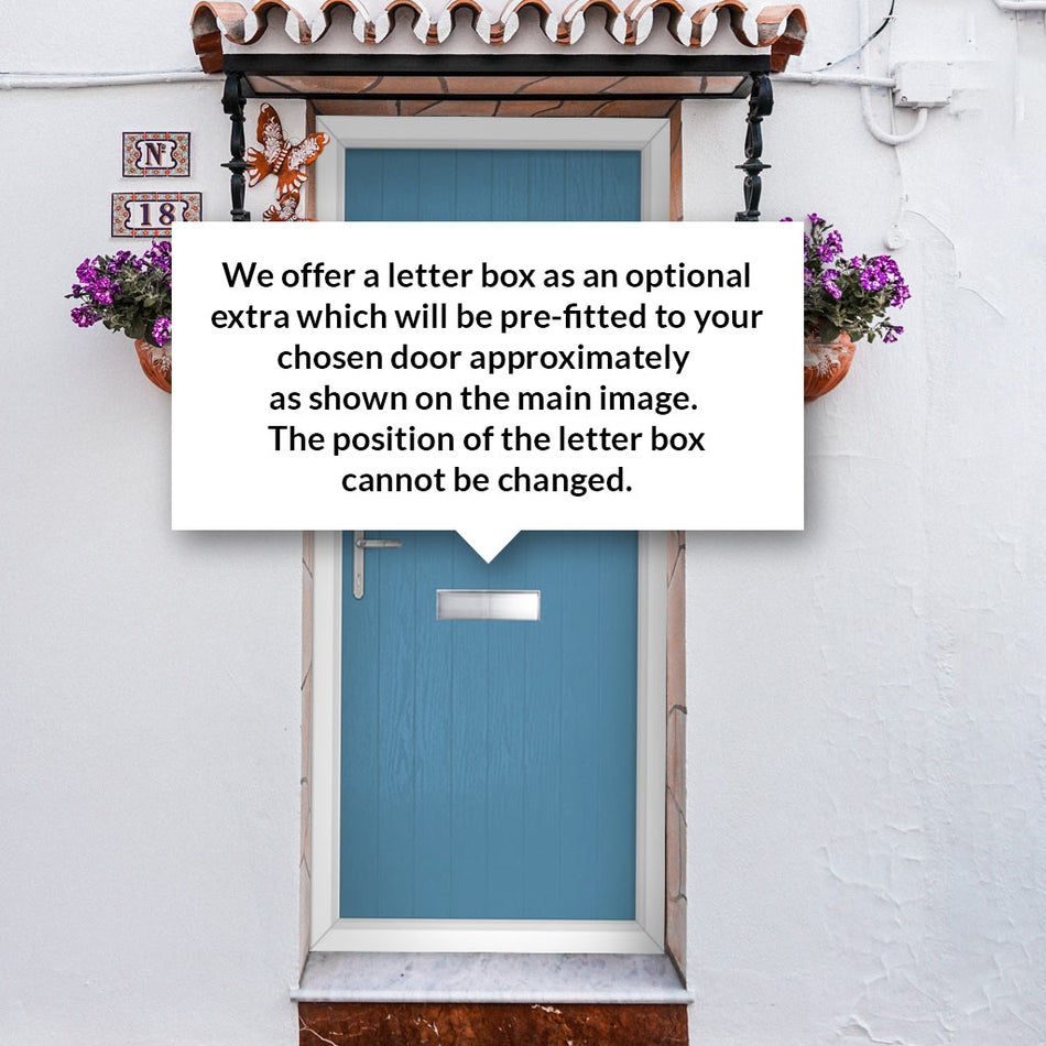 Cottage Style Shelby 1 Composite Front Door Set with Hnd Diamond Grey Glass - Shown in Pastel Blue