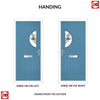 Cottage Style Shelby 1 Composite Front Door Set with Hnd Diamond Grey Glass - Shown in Pastel Blue