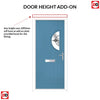 Cottage Style Shelby 1 Composite Front Door Set with Hnd Diamond Grey Glass - Shown in Pastel Blue