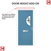 Cottage Style Shelby 1 Composite Front Door Set with Hnd Diamond Grey Glass - Shown in Pastel Blue