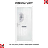 Cottage Style Shelby 1 Composite Front Door Set with Hnd Diamond Grey Glass - Shown in Pastel Blue