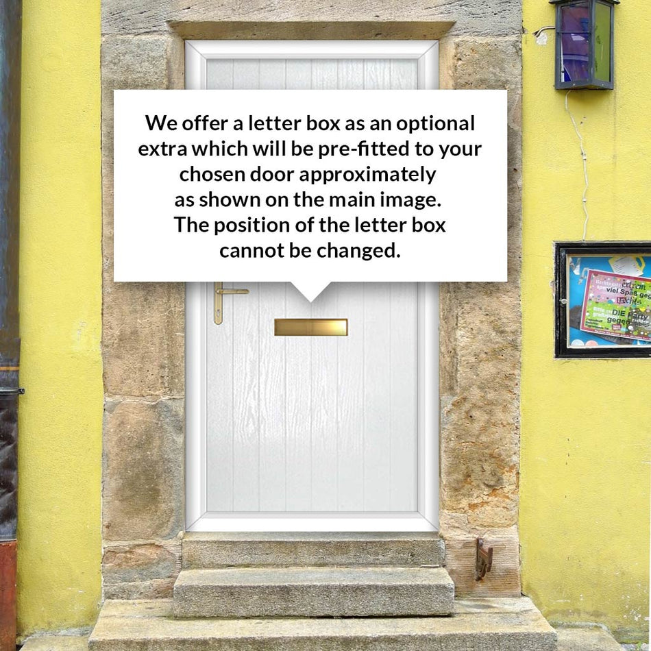 Cottage Style Shelby 1 Composite Front Door Set with Hnd Diamond Black Glass - Shown in White