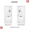 Cottage Style Shelby 1 Composite Front Door Set with Hnd Diamond Black Glass - Shown in White