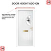 Cottage Style Shelby 1 Composite Front Door Set with Hnd Diamond Black Glass - Shown in White