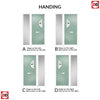 Cottage Style Shelby 1 Composite Front Door Set with Single Side Screen - Hnd Laptev Green Glass - Shown in Chartwell Green