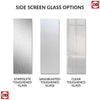 Aruba 3 Urban Style Composite Door Set with Single Side Screen - Diamond Black Glass - Shown in White