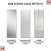 Premium Composite Front Door Set with One Side Screen - Mulsanne 1 Geo Bar Mayflower Glass - Shown in Black