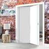 Two Folding Doors & Frame Kit - Sierra Blanco Flush 2+0 - White Painted