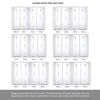 Room Divider - Sierra Blanco - Frosted Glass White Painted Double Doors with Double Sides
