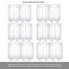 ThruEasi Room Divider - Sierra Blanco - Frosted Glass White Painted Double Doors with Double Sides
