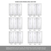 Room Divider - Sierra Blanco - Frosted Glass White Painted Double Doors with Single Side