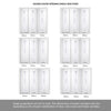 ThruEasi Room Divider - Sierra Blanco - Frosted Glass White Painted Double Doors with Single Side