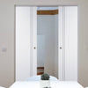 Sierra Blanco Flush Absolute Evokit Double Pocket Doors - White Painted