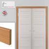 Thru Simple Oak Veneer Unfinished Facings - Two Full Sets for One Double Door