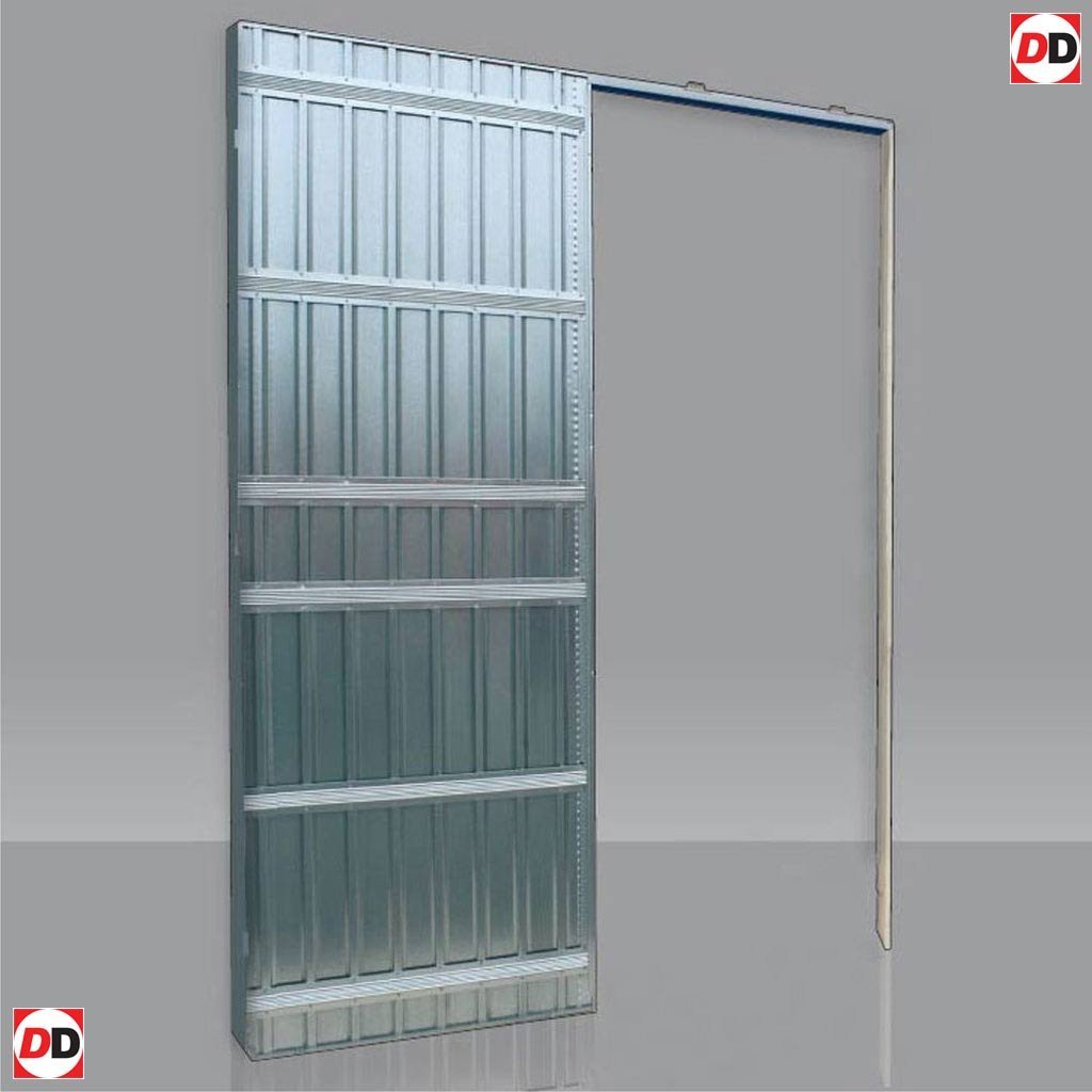 Kent 2 Panel Single Evokit Pocket Door Detail - White Primed