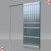 Malton Shaker Single Evokit Pocket Door Detail - Clear Glass - Primed