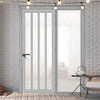 Bespoke Room Divider - Eco-Urban® Sintra Door DD6428F - Frosted Glass with Full Glass Side - Premium Primed - Colour & Size Options