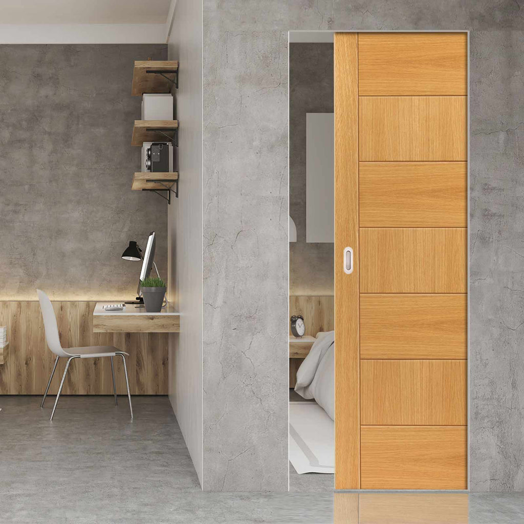 Sirocco Oak Absolute Evokit Pocket Door - Prefinished