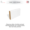 Thru Simple White Primed Skirtings on Solid Core - One Round Edge - Not Decorated