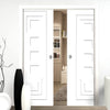Altino Flush Double Evokit Pocket Doors - Primed
