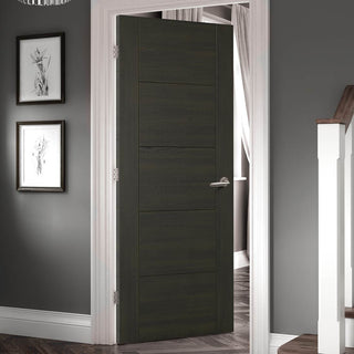 Image: Vancouver Smoked Oak Flush Internal Internal Doors - 30 Minute Fire Rated - Prefinished