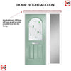 Premium Composite Front Door Set with One Side Screen - Snipe 1 Murano Green Glass - Shown in Chartwell Green