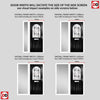 Premium Composite Front Door Set with One Side Screen - Snipe 1 Laptev Black Glass - Shown in Black