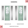 Premium Composite Front Door Set with Two Side Screens - Snipe 1 Murano Green Glass - Shown in Chartwell Green