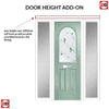 Premium Composite Front Door Set with Two Side Screens - Snipe 1 Murano Green Glass - Shown in Chartwell Green